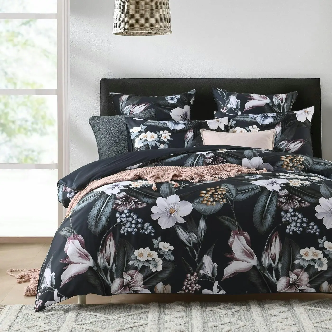 Dakota Black Quilt Cover Set