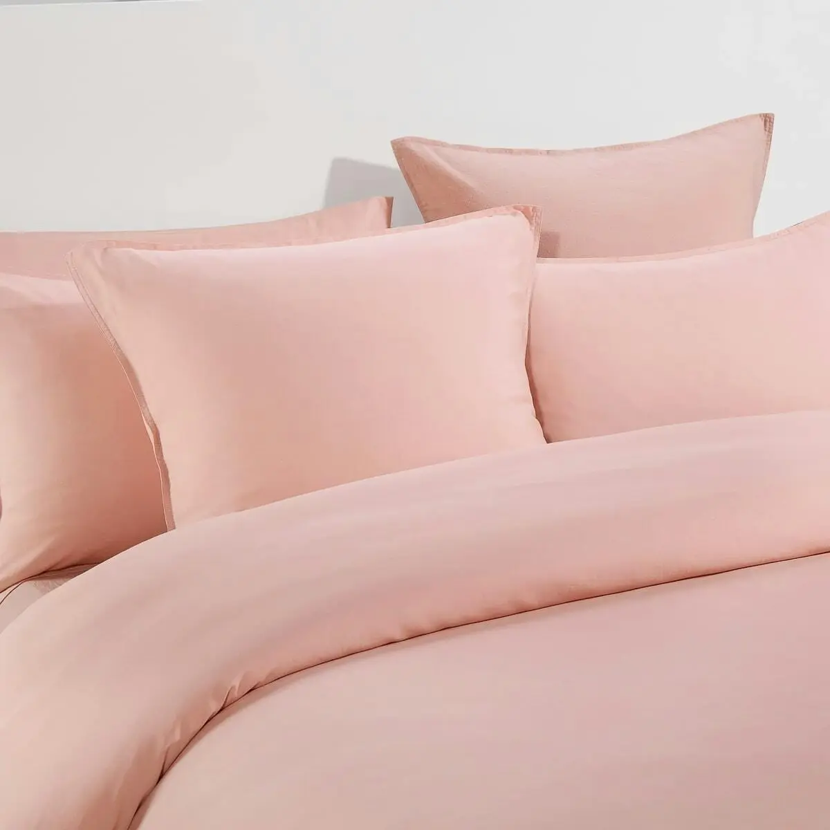 Bamboo Linen Quilt Cover Set Pink