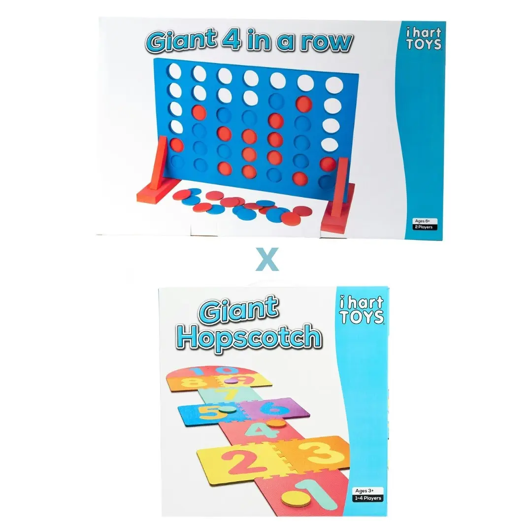 Giant 4 in a Row and Hopscotch Bundle Pack