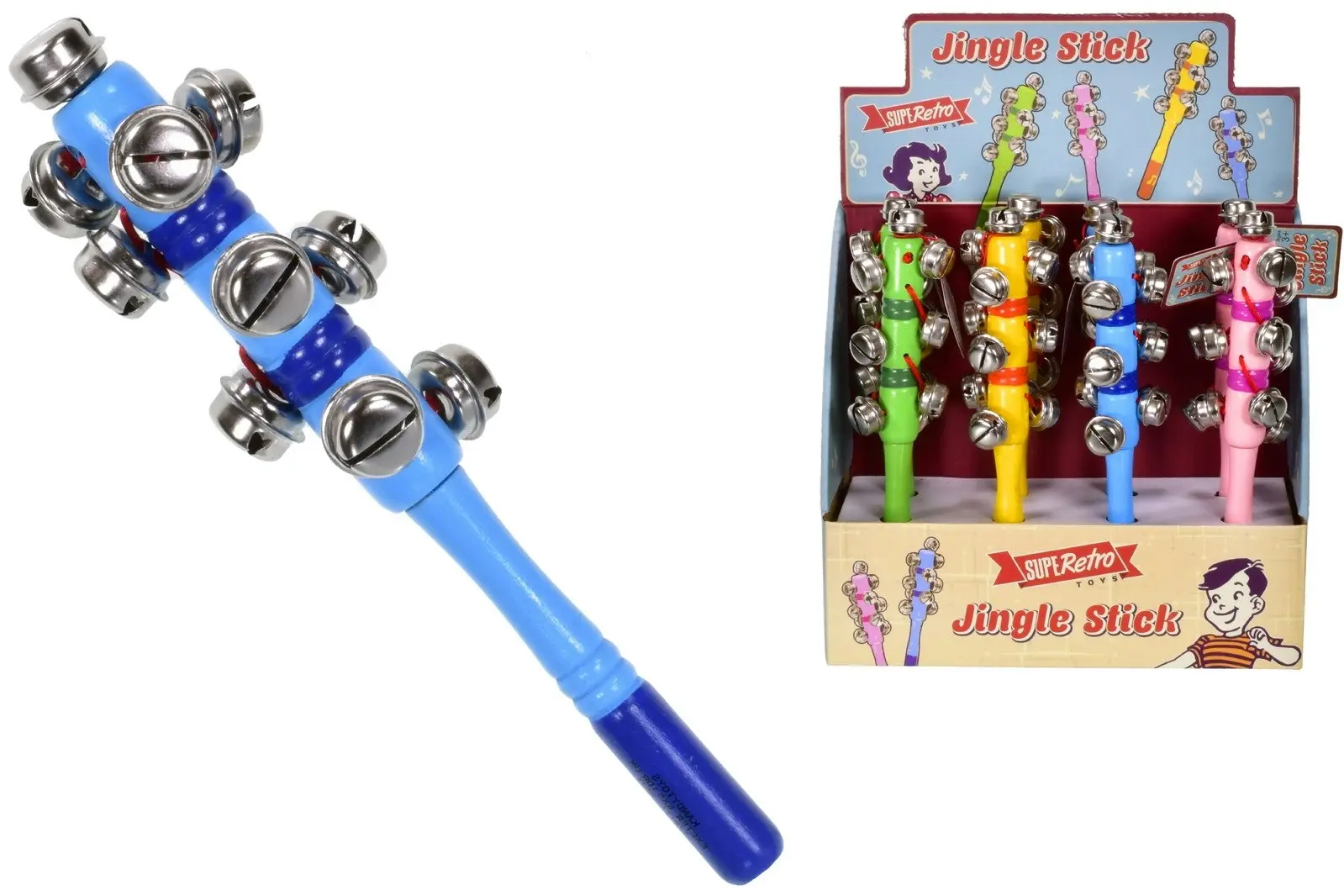 Retro Wooden Jingle Sticks