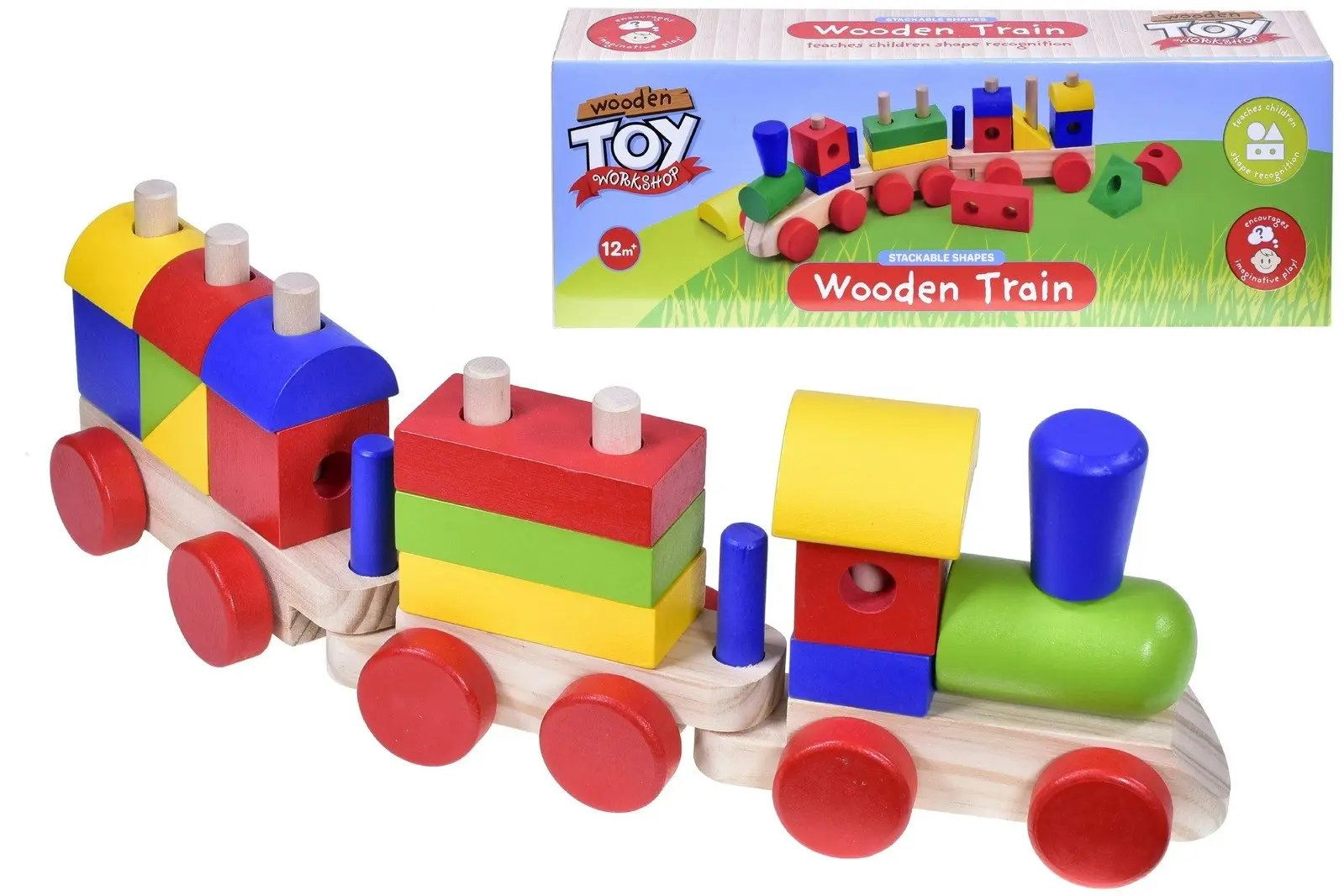 Wooden Blocks Train Set