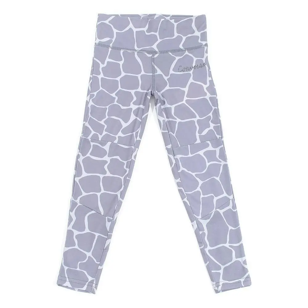 Converse Girl's Giraffe Print Grey & White Knitted Leggings