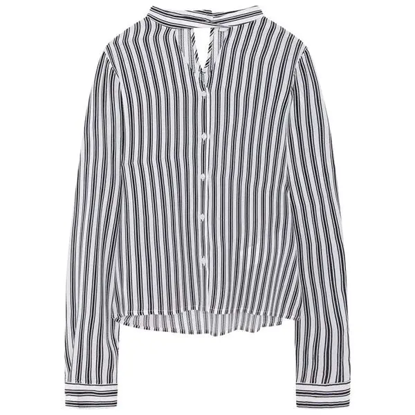 Pepe Kids Pepe Jeans Girls Thisbe Striped Black & White Teen Shirt Blouse