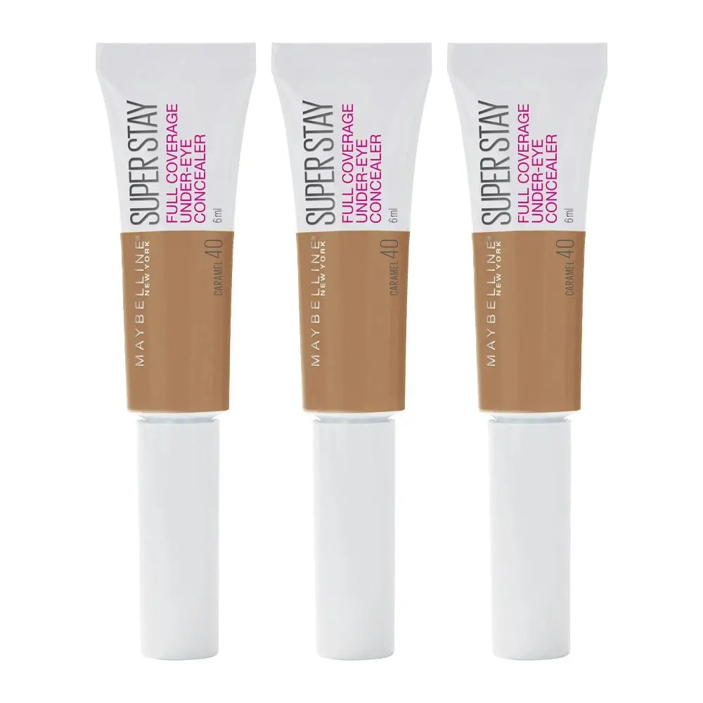 Maybelline Super Stay Full Coverage Under-eye Concealer 6ml 40 Caramel - 3 Pack