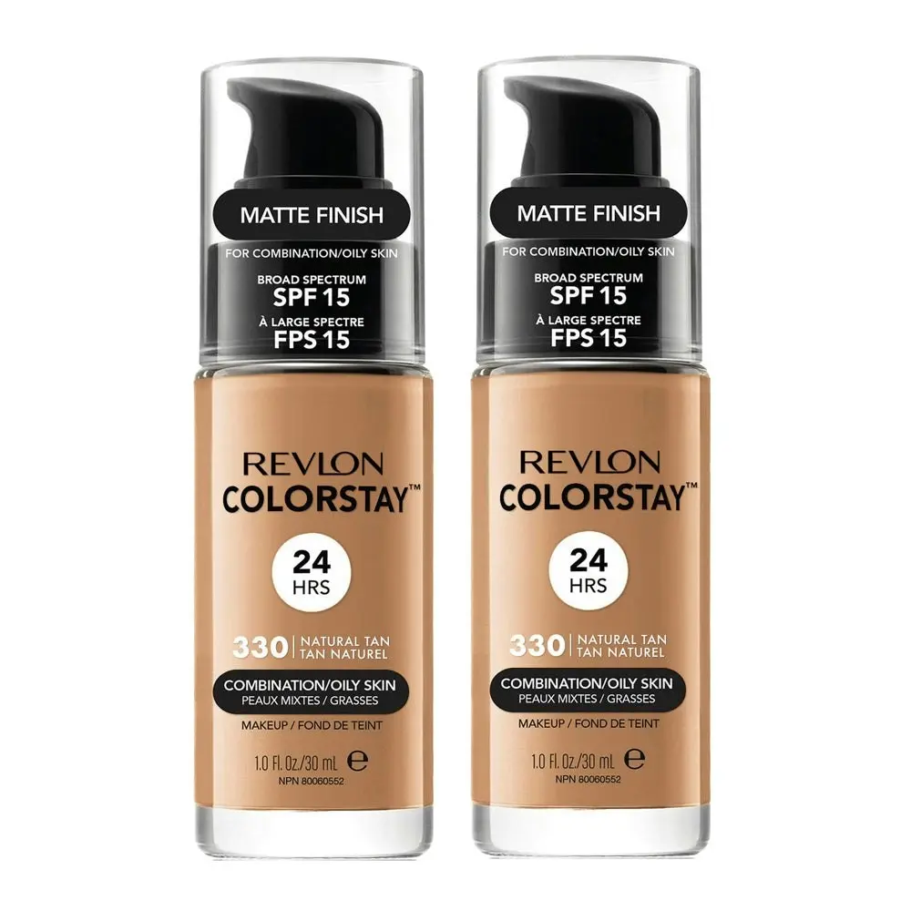 Revlon Colorstay Makeup Combination/ Oily Skin 30ml 330 Natural Tan - 2 Pack