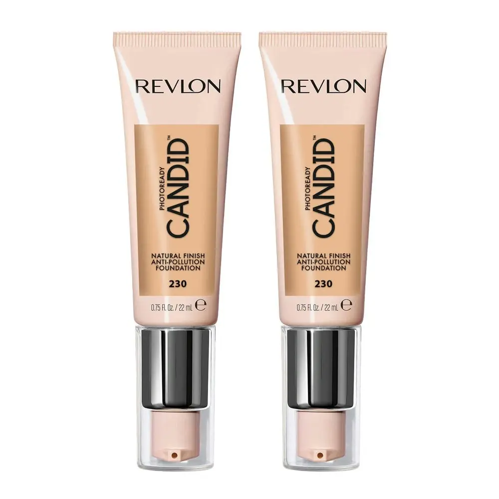 Revlon Photoready Candid Natural Finish Anti-pollution Foundation 22ml 230 Bare - 2 Pack