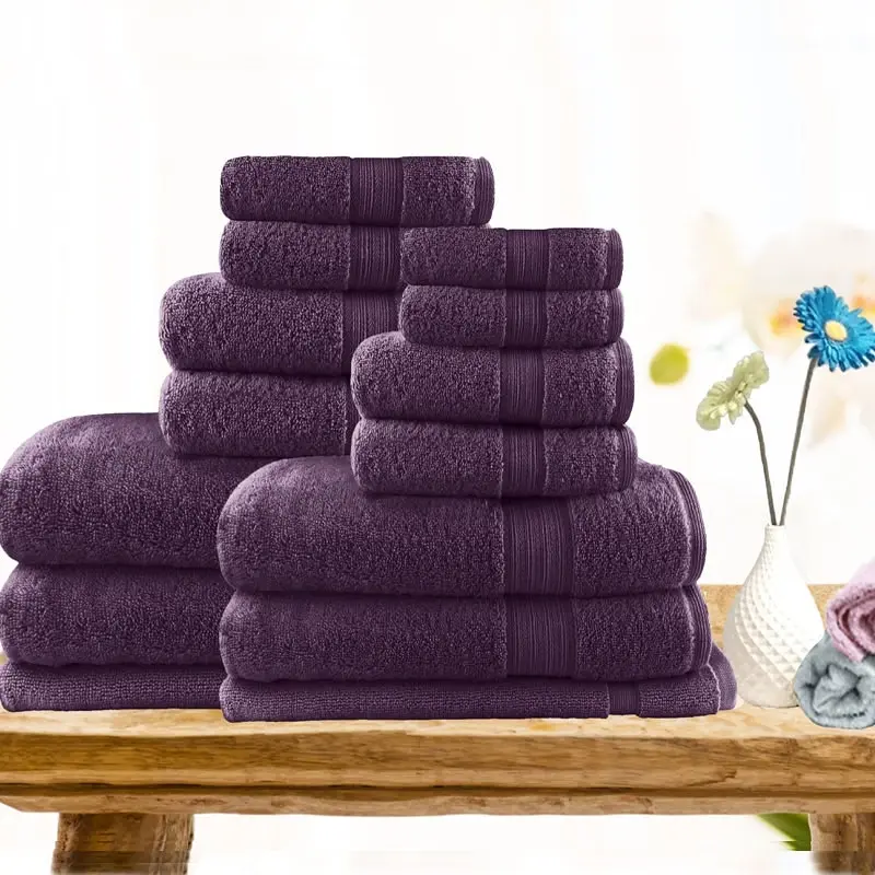 Softouch Light Weight Soft Premium Cotton Bath Towel Set 7/14 Pcs