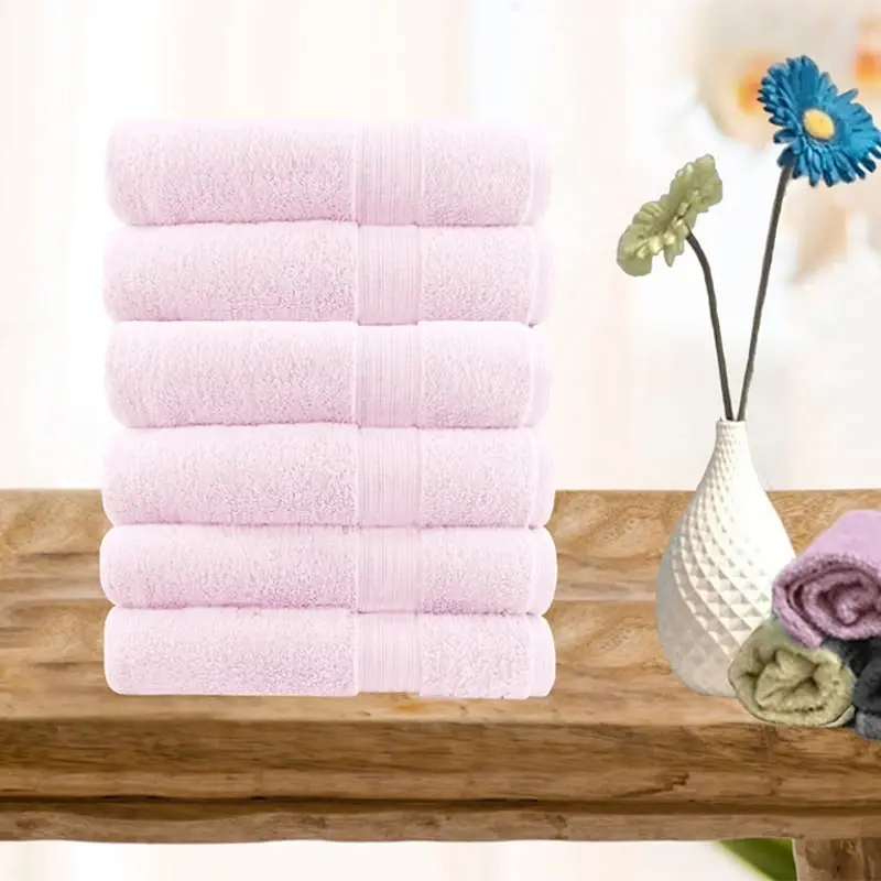 Softouch 6 Piece Ultra Light 500gsm Soft Cotton Hand Towel In Baby Pink