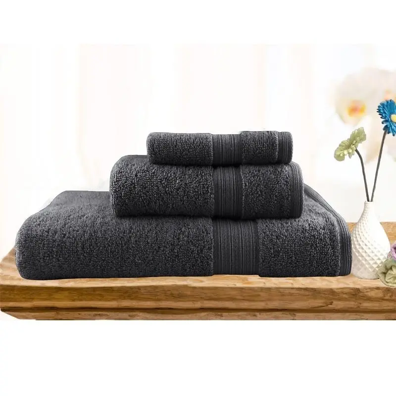 Softouch 3 Pcs Ultra Light Quick Dry Premium Cotton Bath Towel Set 500gsm