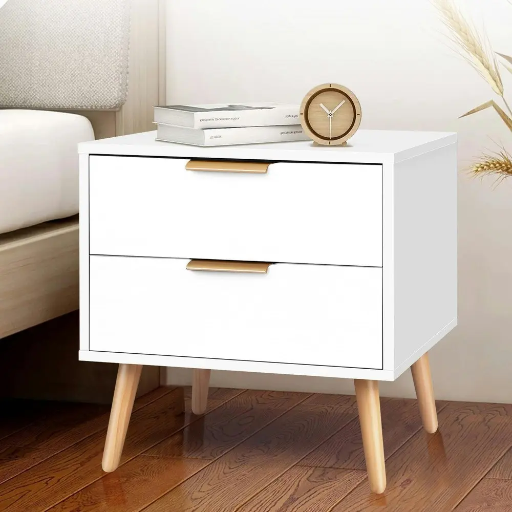 Alfordson Bedside Table Scandinavian White