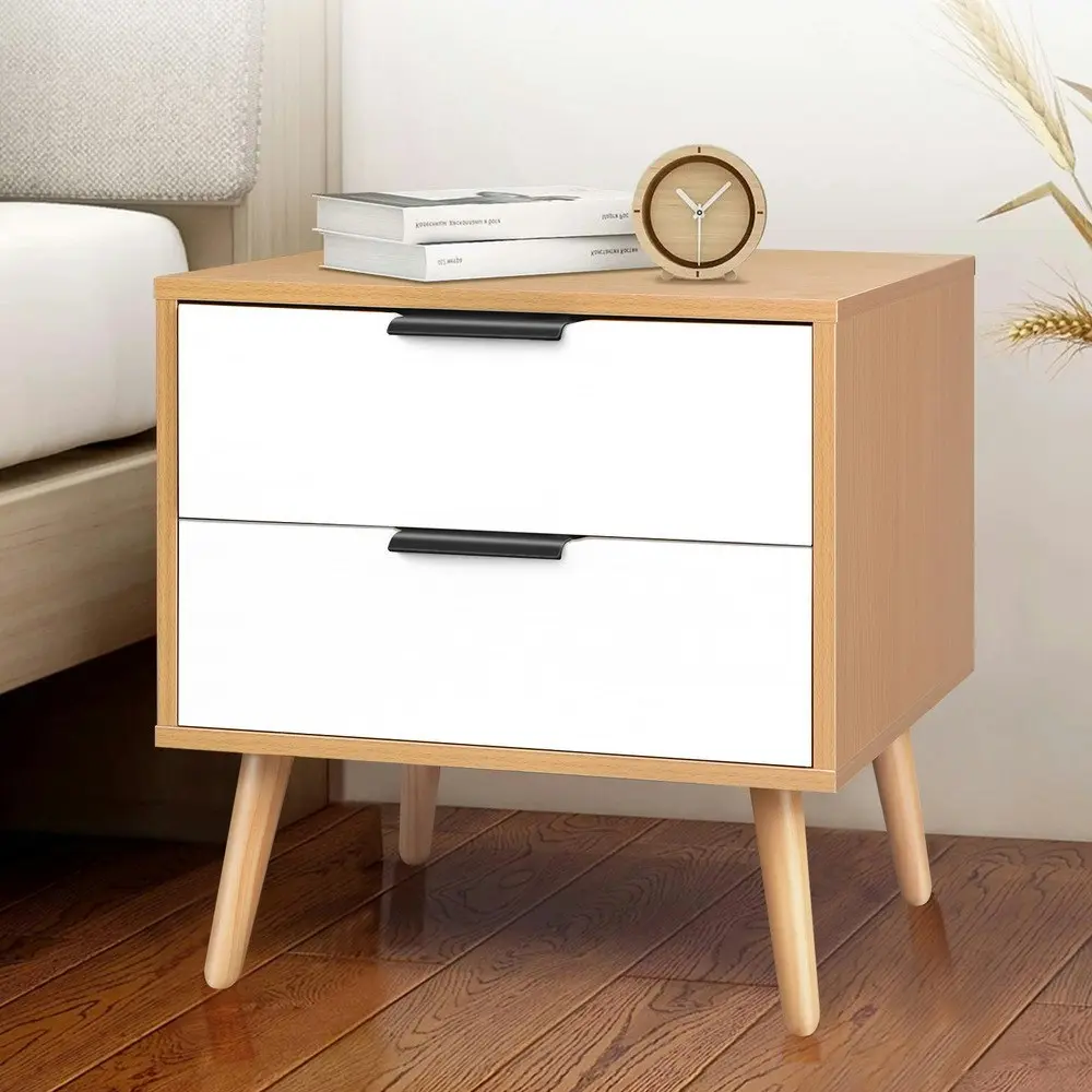 Alfordson Bedside Table Scandinavian Wood White