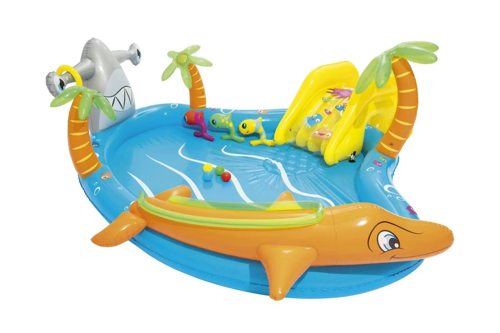 Bestway 273L Inflatable Sea Life Water Fun Park Pool with Slide - 2.8m x 87cm