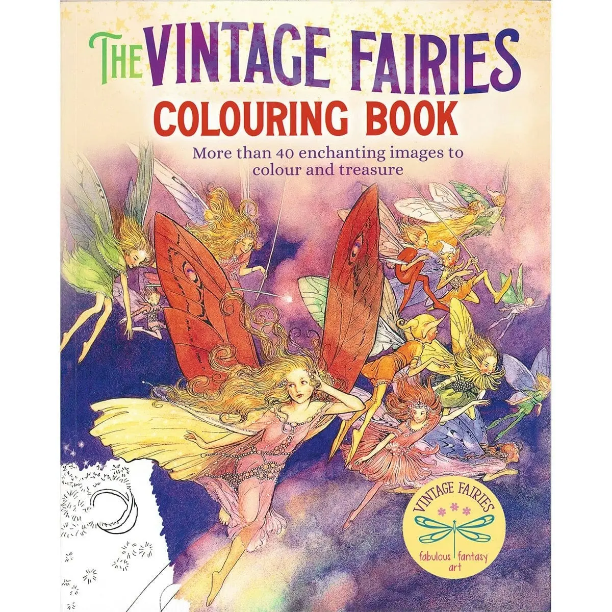 Daves Deals Vintage Fairies Colouring Book