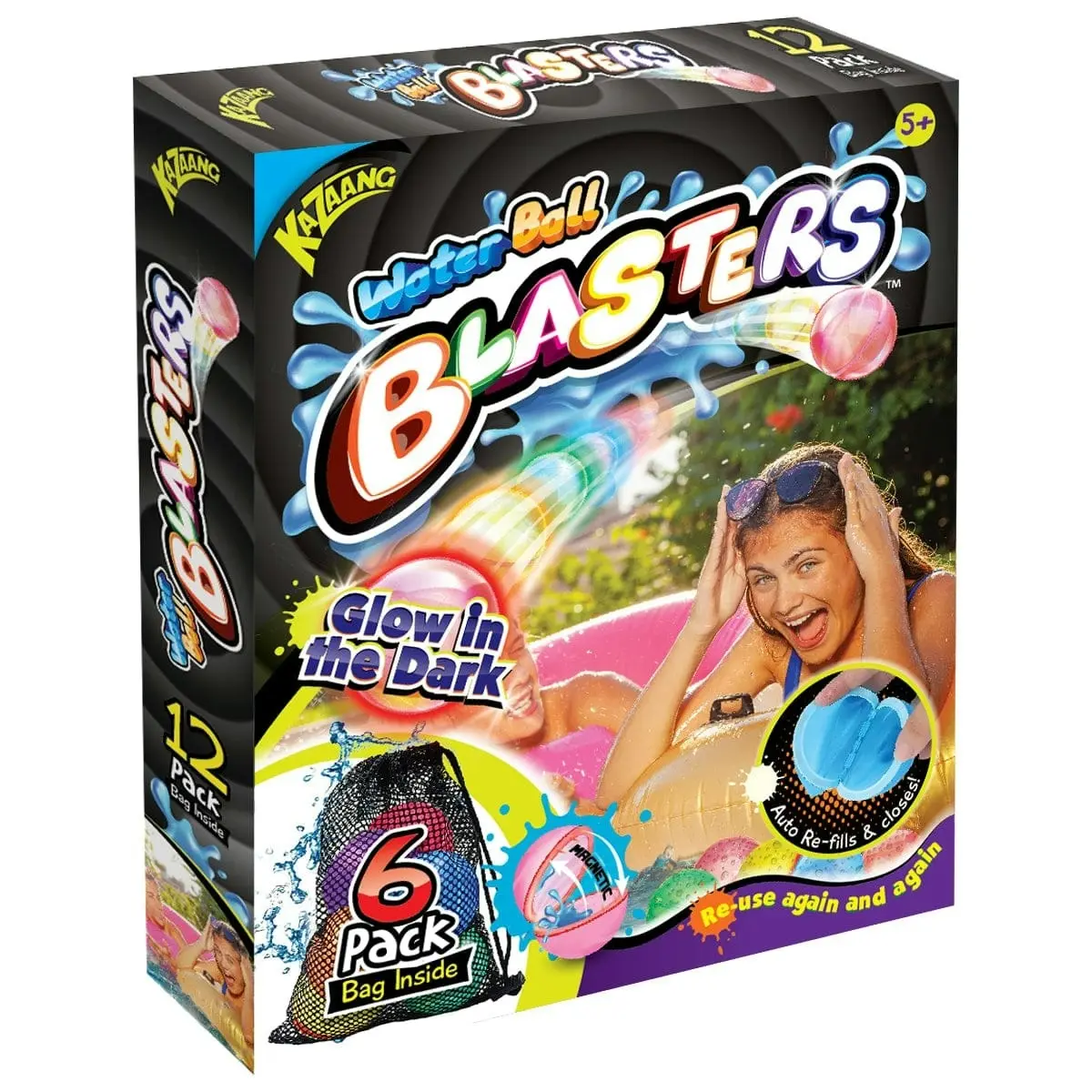 Kazaang Water Ball Blasters Glow In The Dark Limited Edition 6 Pack