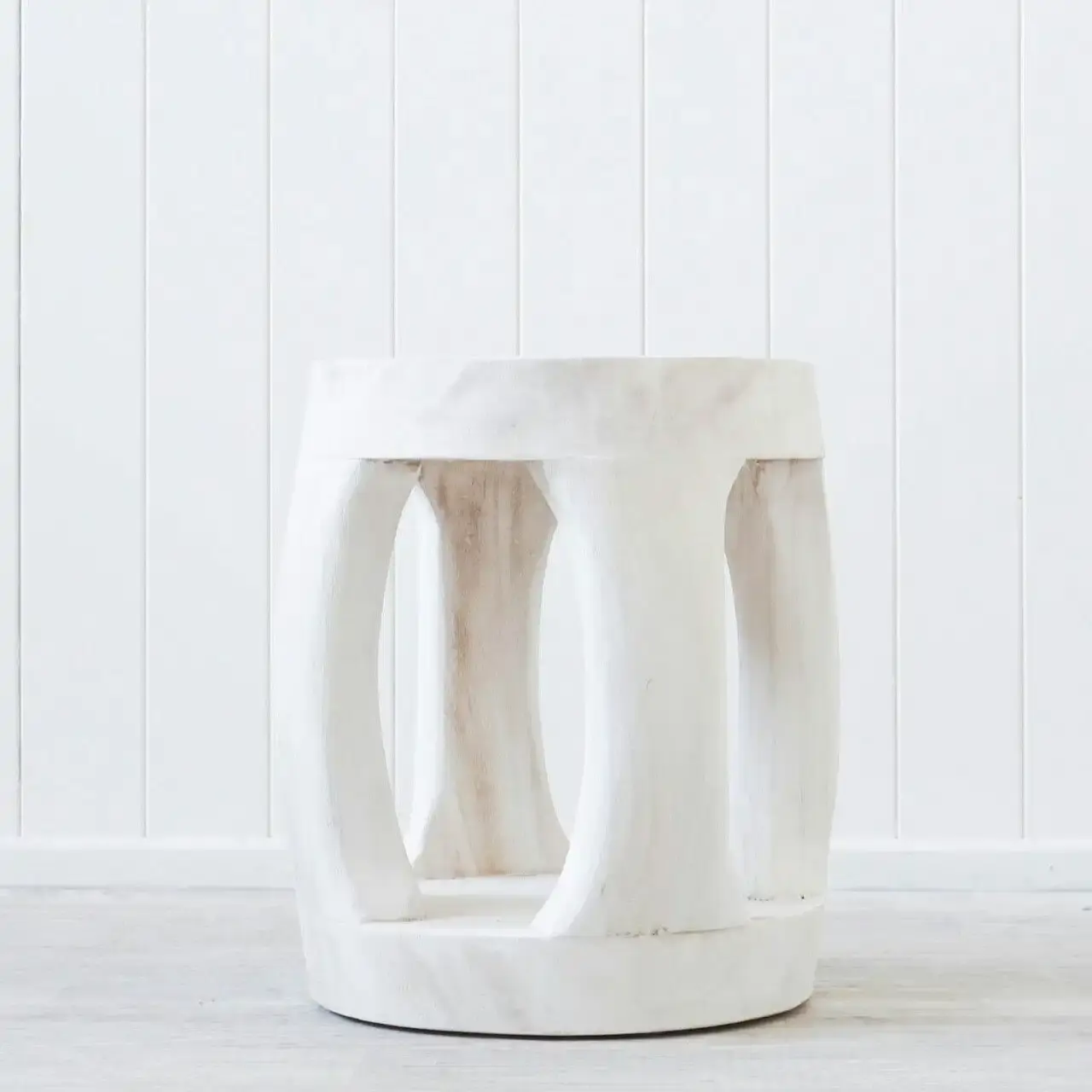 Zohi Interiors Woodsworth Timber Stool in White