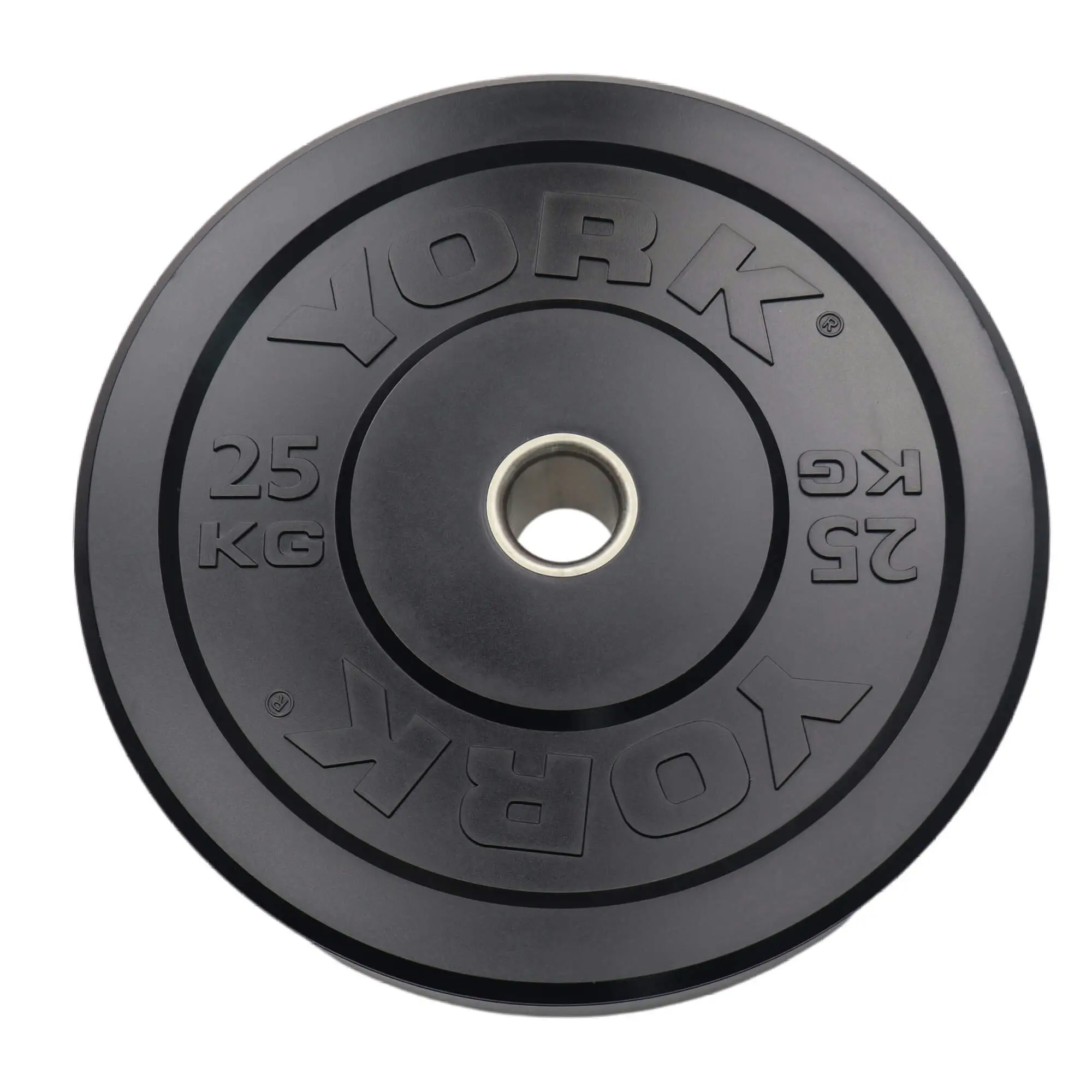 York Fitness 25KG Black Rubber Training Bumper Plate