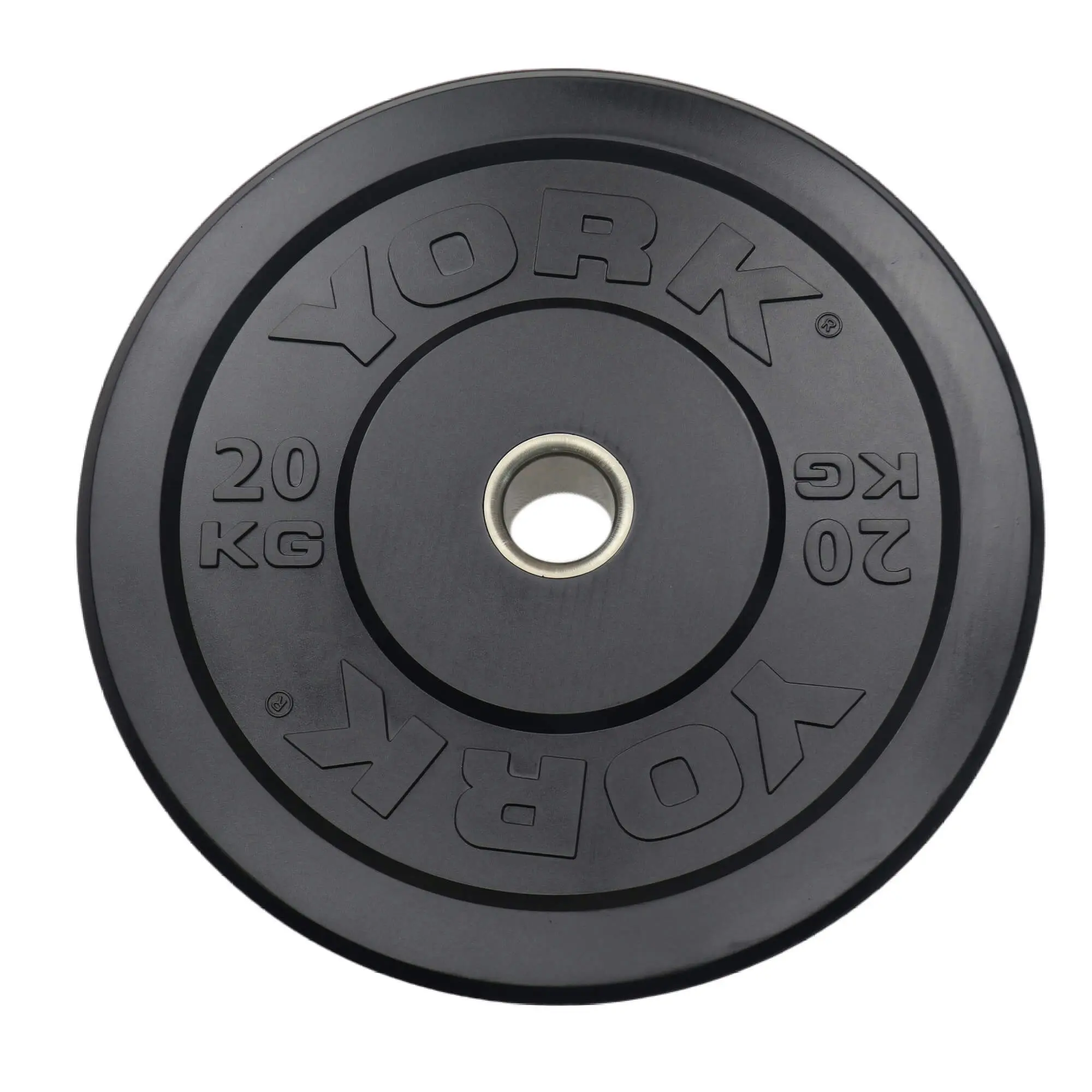 York Fitness 20KG Black Rubber Training Bumper Plate