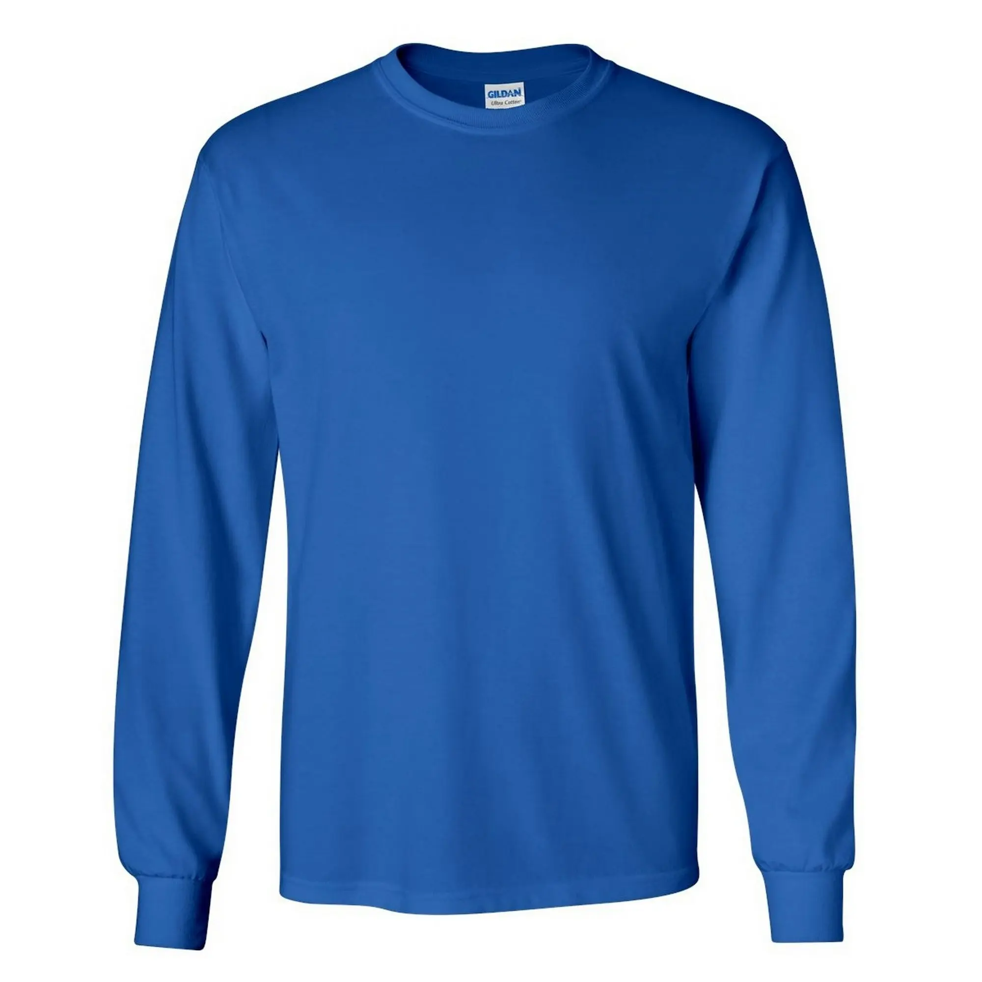 Gildan Mens Plain Crew Neck Ultra Cotton Long Sleeve T-Shirt