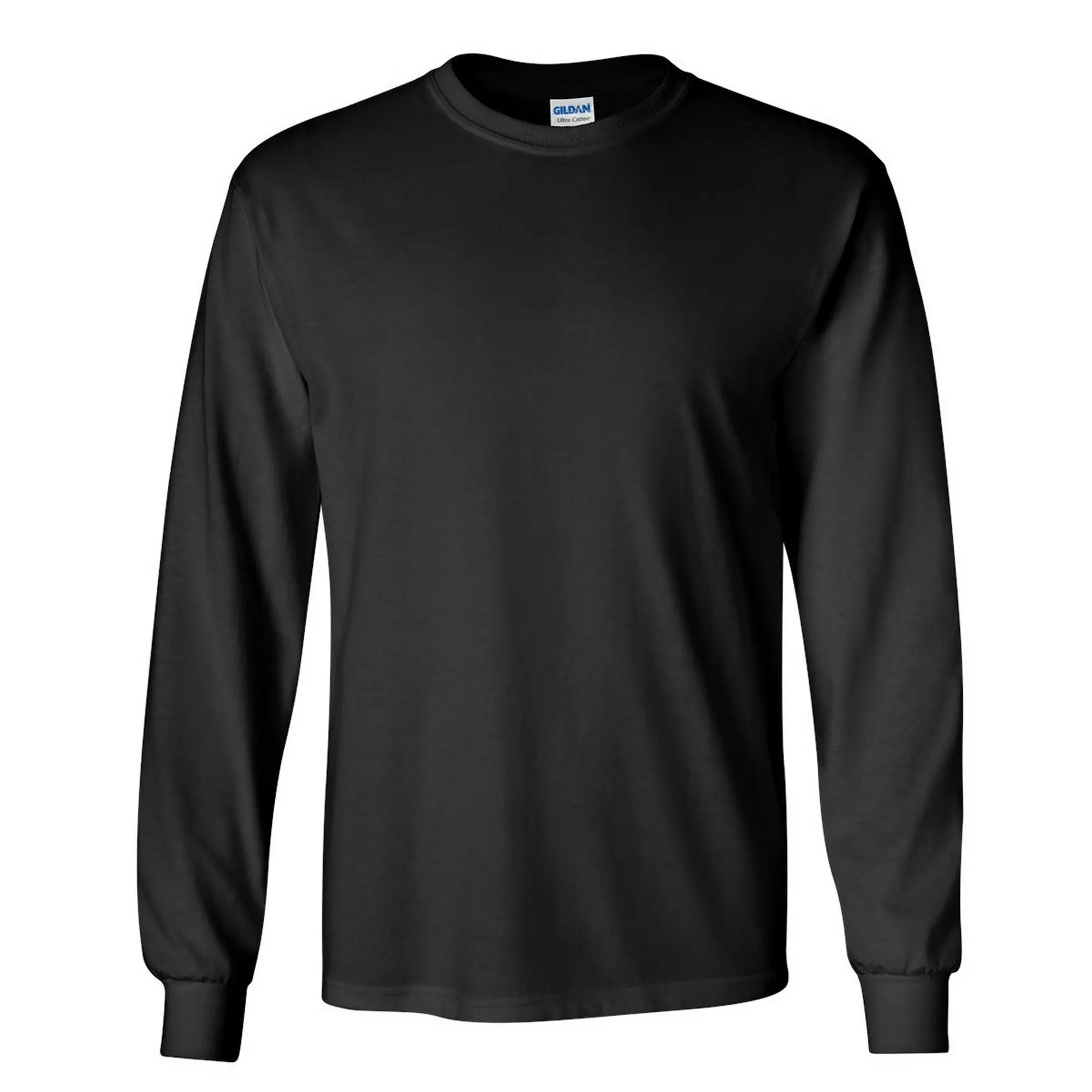 Gildan Mens Plain Crew Neck Ultra Cotton Long Sleeve T-Shirt