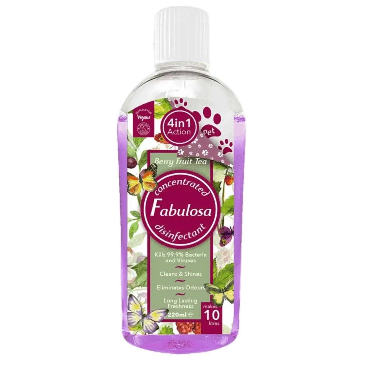 Fabulosa 4 in 1 Concentrated Disinfectant - Berry Fruit Tea (500ml)