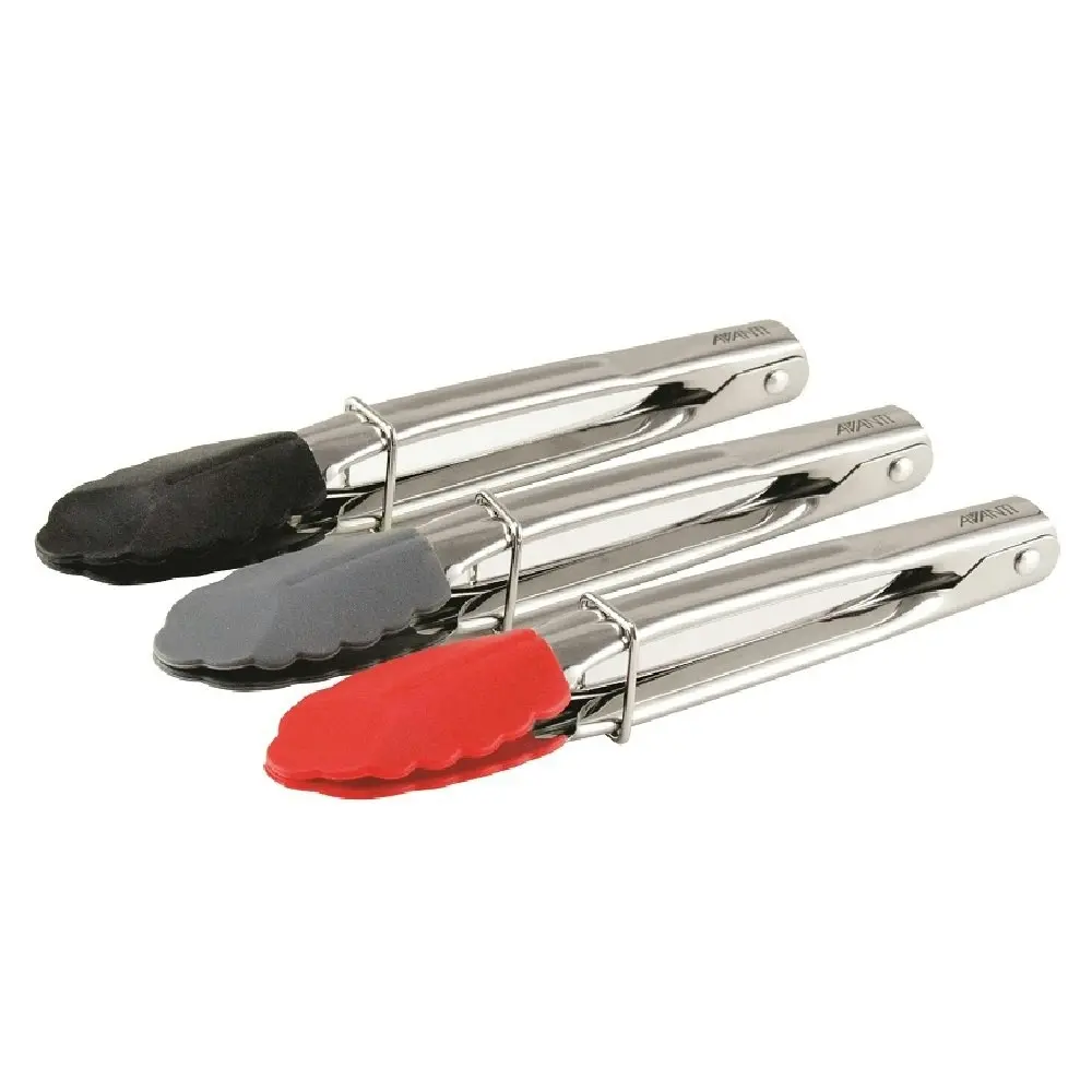 Avanti MINI STAINLESS STEEL TONG WITH SILICONE HEAD 18cm - SET 3