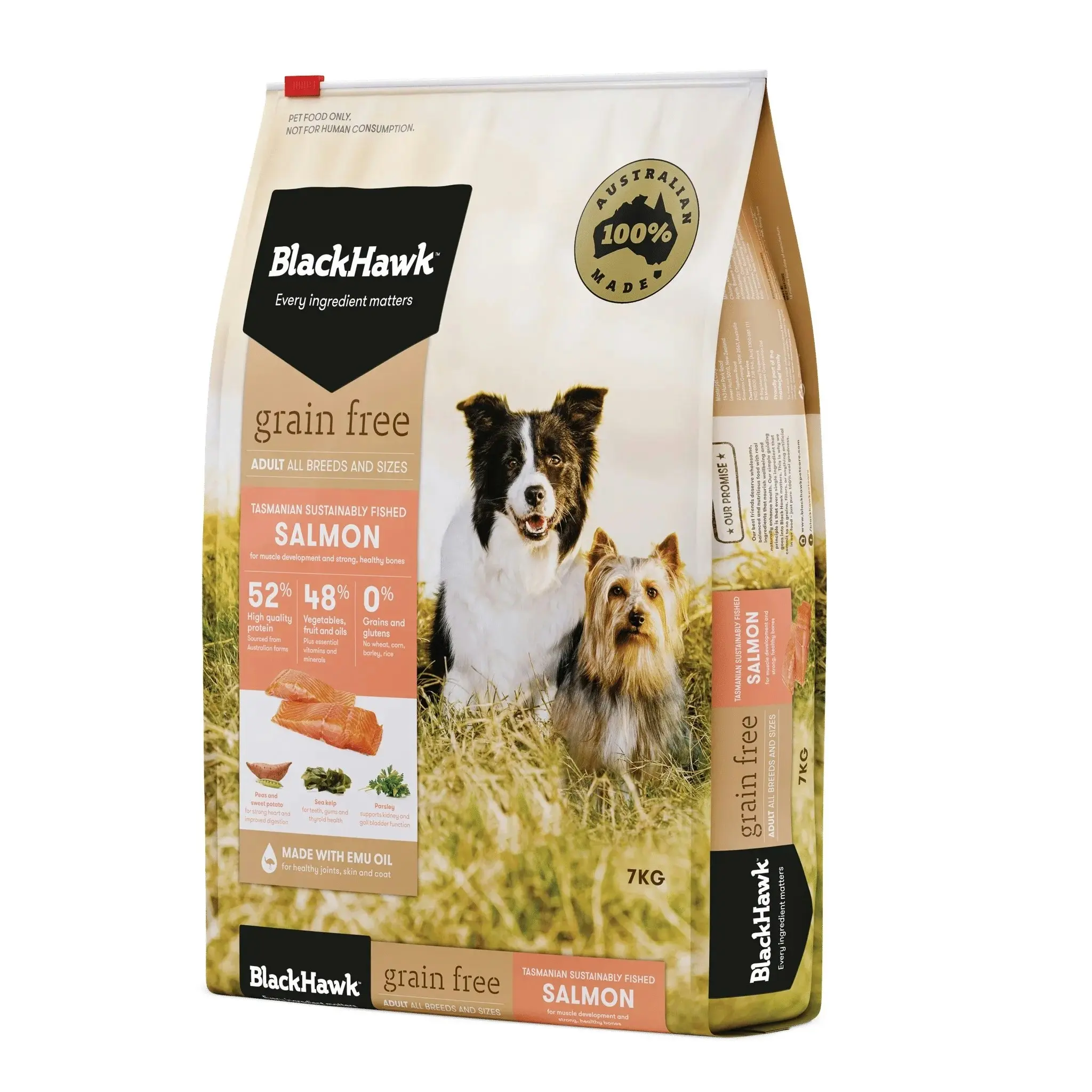 Black Hawk Grain Free Salmon Dry Dog Food 7kg