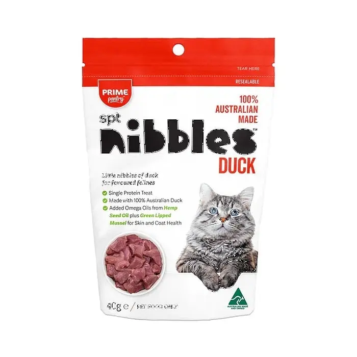 Prime Pantry Cat Nibbles Duck Treats 40g