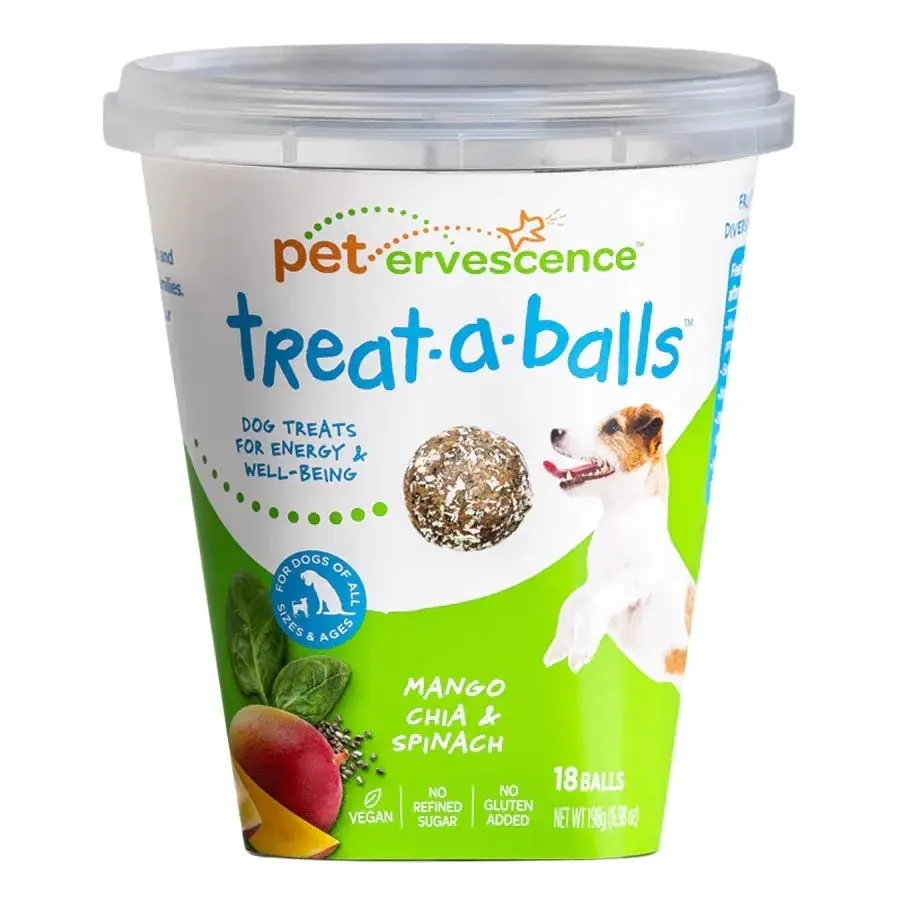 Petervescence Treat A Balls Mango Chia And Spinach Dog Treats 198g