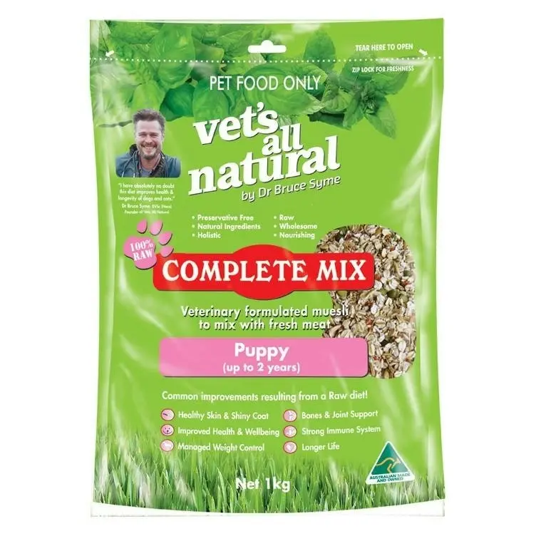 Vets All Natural Complete Mix Puppy Dry Dog Food - 1kg