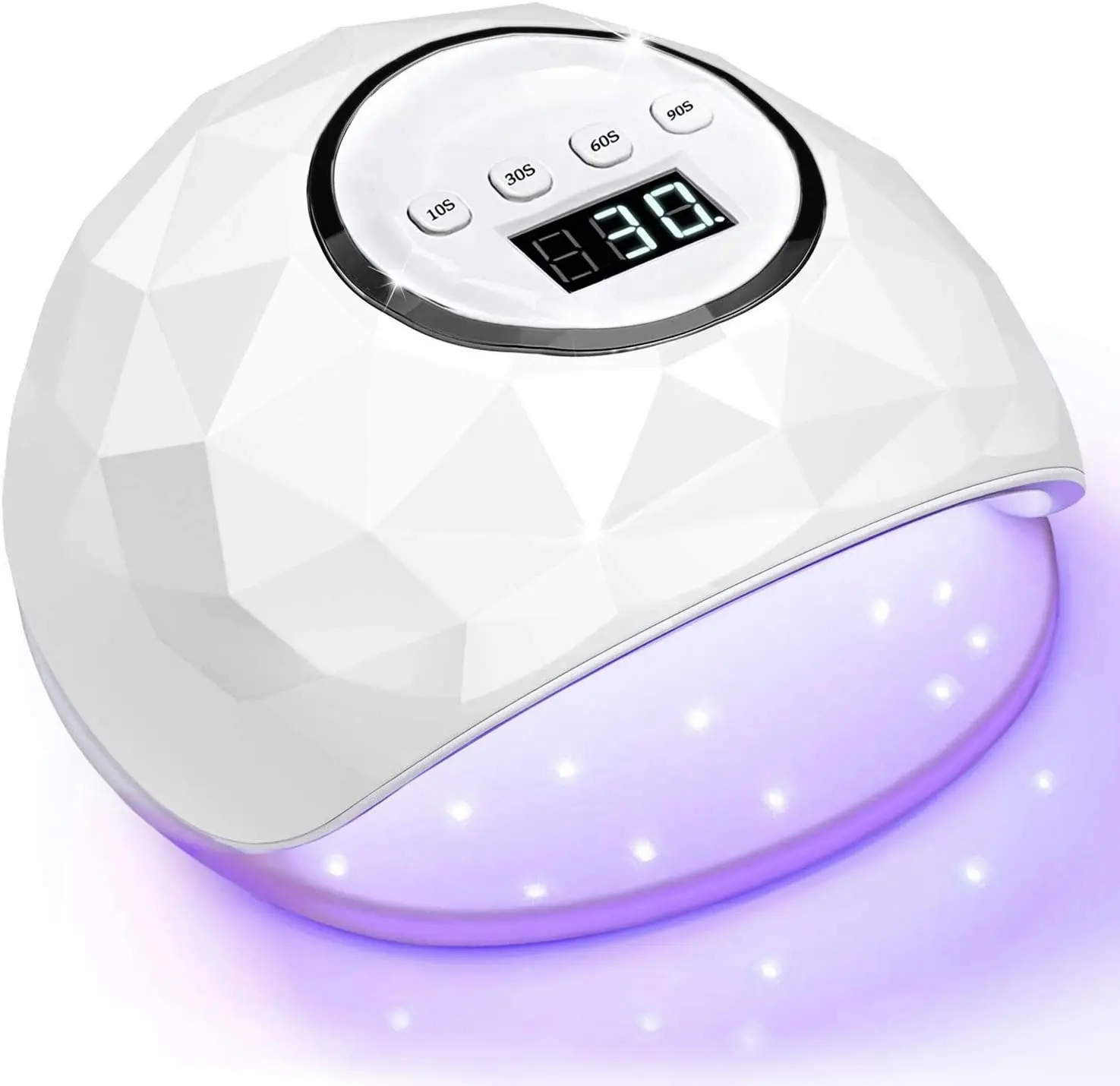 72W LED Nail Lamp for Gel Polish, 24 UV LED, 4 Timers, Auto Sensor