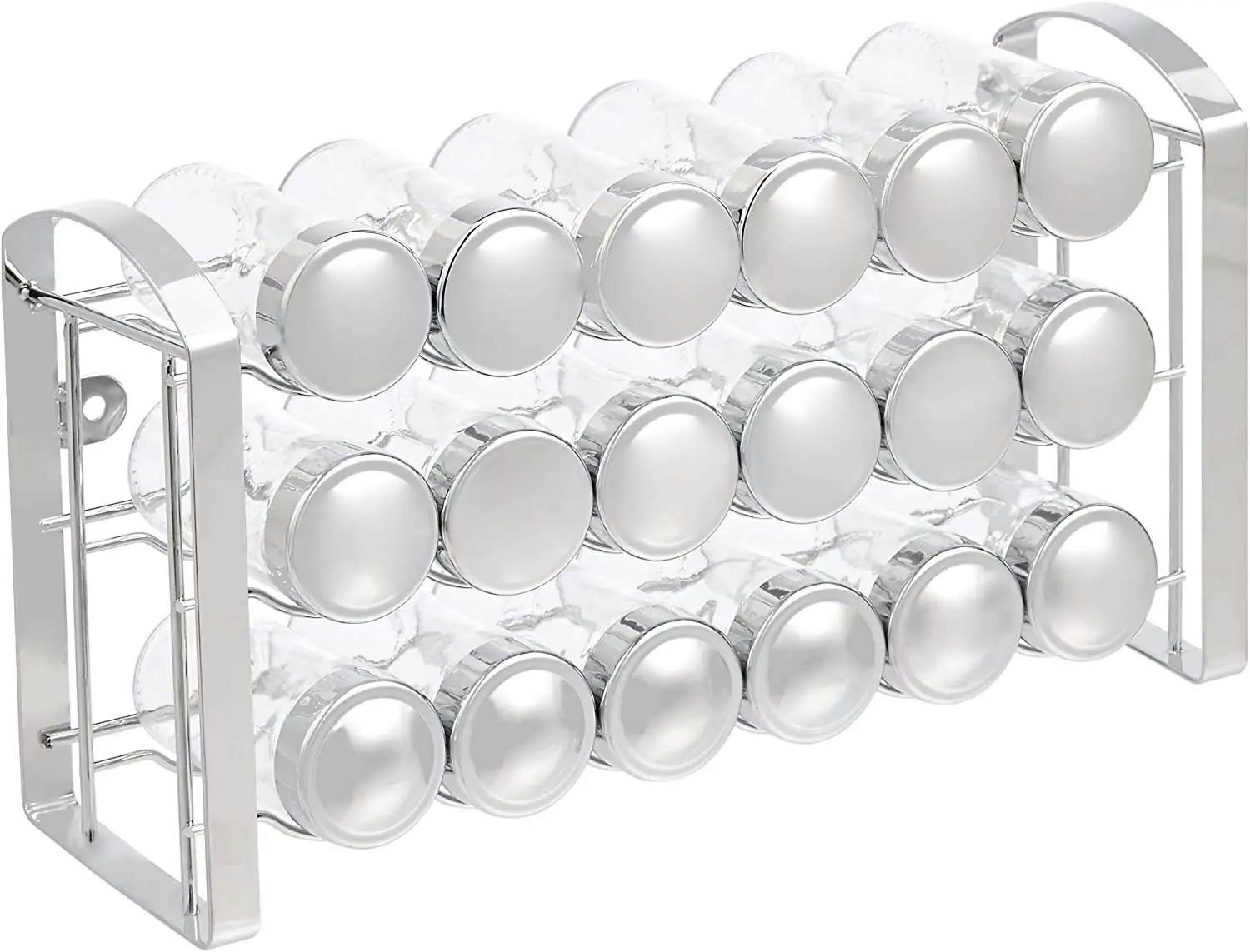 18-Jar Large Spice Metal Organizer Rack