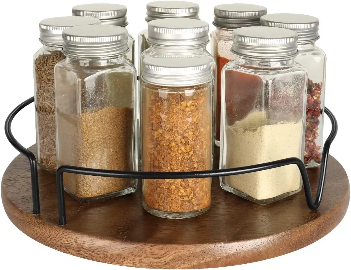 Lazy Susan Turntable 26cm Kitchen Cabinet Spice Rack Organizer 360 Degree Turning