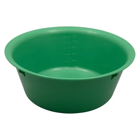 Livingstone Bowl Basin 1500ml 210mm Diameter x 80mm Height Autoclavable Plastic Green 10 Carton