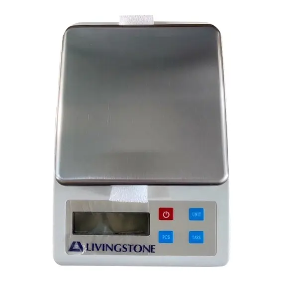 Livingstone Portable Digital Electronic Scale 2200 Grams Capacity 1 Gram Readability 140 x 135mm Plastic Pan