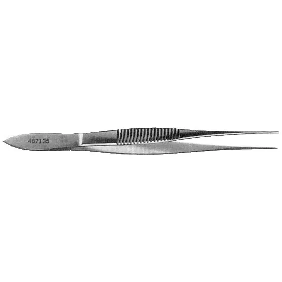 Livingstone Iris Tweezers with Pin 11cm Straight 11 Grams