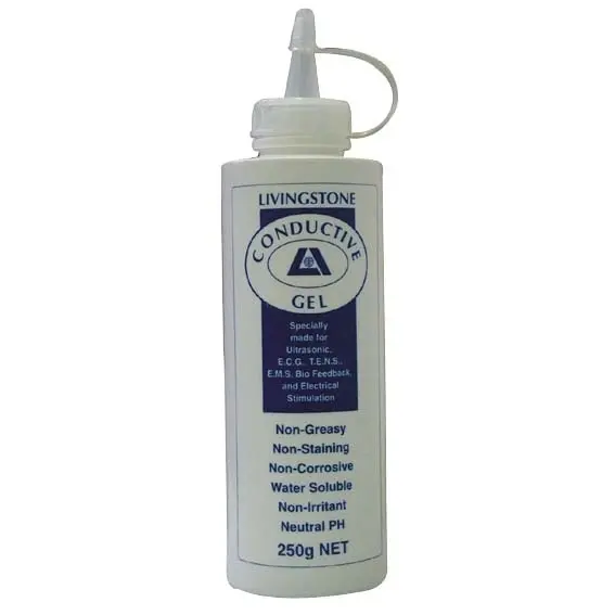 Livingstone Conductive Lubricating Clear Gel for Ultrasound and ECG Electrocardiogram 250ml