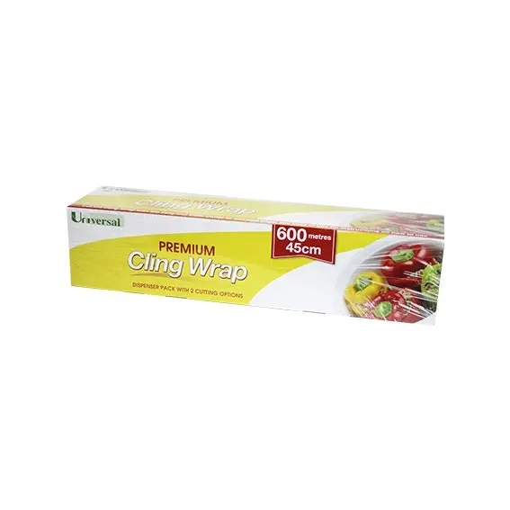 Universal Plastic Cling Wrap In Dispenser Pack 45cm x 600m 10 Microns 6 Carton