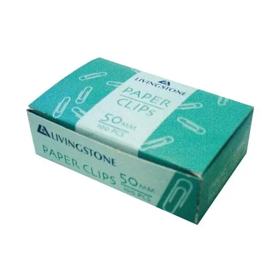 Livingstone Paper Clips 50mm Silver Colour 100 Box