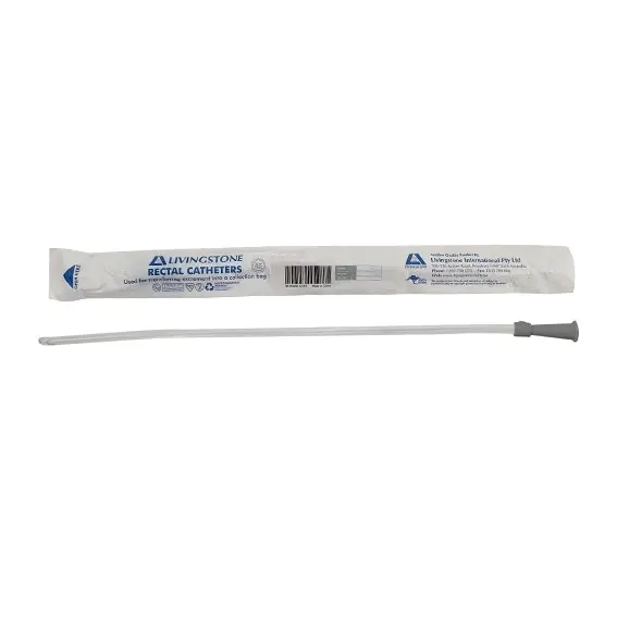 Livingstone Penine Rectal Catheter Tube, 28FG, Grey Colour, 9.33mm Diameter, 40cm, Sterile, Each