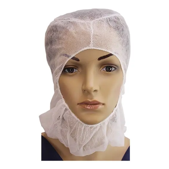 Livingstone Space Caps Balaclava Hood Nonwoven White HACCP Certified 100 Pack x10