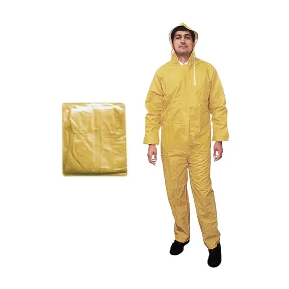 Livingstone Rain Coveralls Protective Suit with Hood Head to Feet Extra Large Yellow