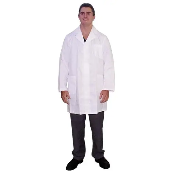 Livingstone Laboratory Coat with Press Stud Fastenings Small (Male 97, Female 16) White