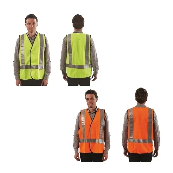 Livingstone High Visibility Safety Vest XL H Back Reflective Pattern Yellow Day/Night Use