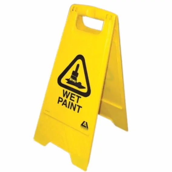 A Frame Sign Wet Paint, 33(W) x 66(H) cm Polypropylene