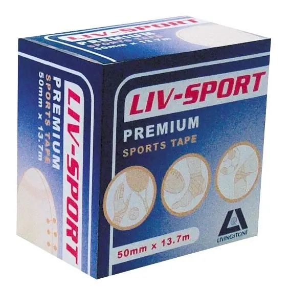 Liv-Sport Premium Rigid Strapping Sports Tape Tan 50 mm x 13.7m