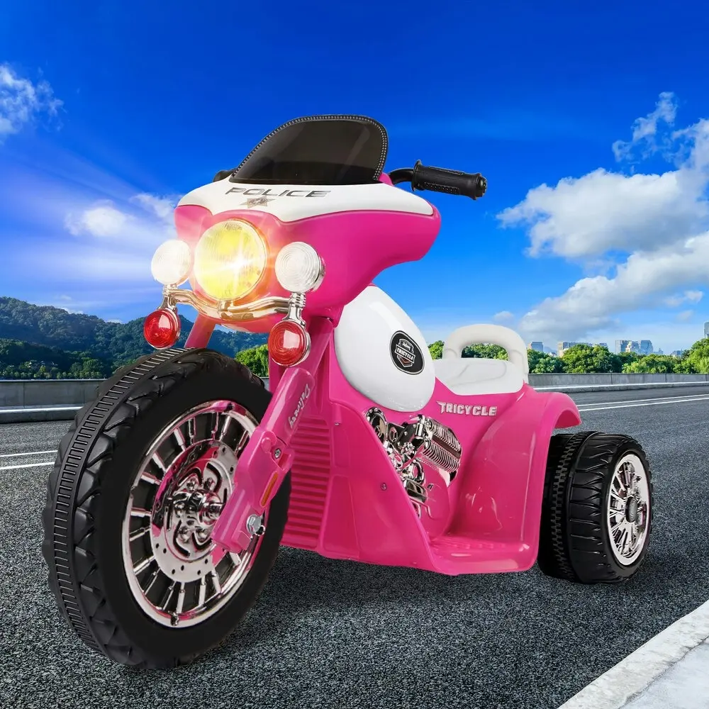 Alfordson Ride On Car Kids Electric Motorcycle 25W Motor Harley-Inspired Pink