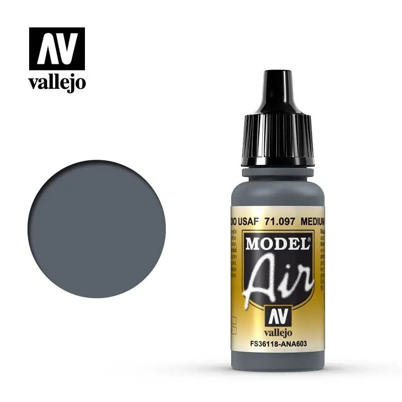 Vallejo Model Air - Medium Gunship Gray 17 ml