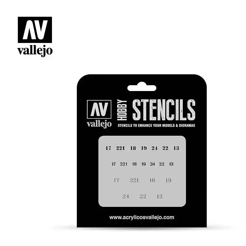 Vallejo Stencils -AFV Markings - Soviet Numbers WWII