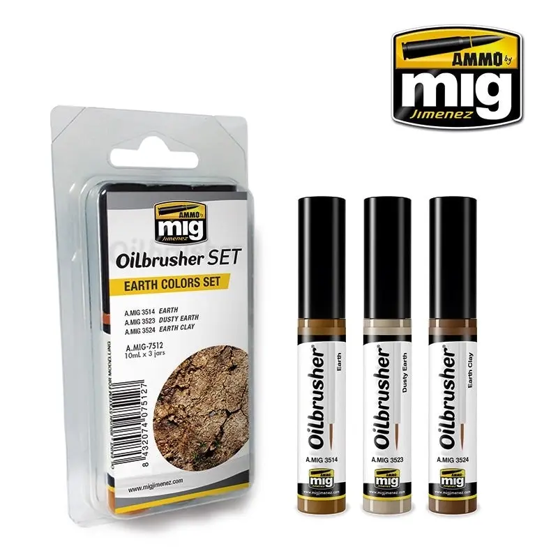 Ammo By Mig Oilbrushers Earth Colors Set