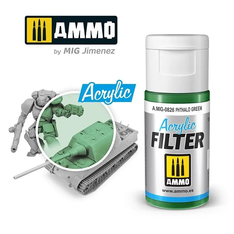 Ammo By Mig Acrylic Filter Phthalo Green